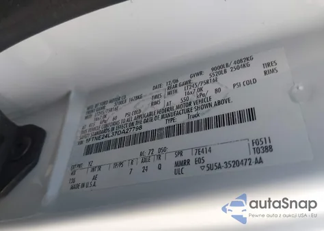 2007 Ford E-250 Commercial/Recreational из США, поврежденный, VIN 1FTNE24L37DA27798